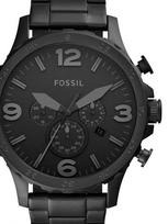 Fossil JR1401 Nate Men's Chronograph 50mm 5 ATM - Laikrodis vyrams