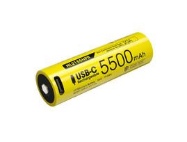 Nitecore NL2155HPR rechargeable 21700 Li-ion battery – 5500mAh, 20A continuous discharge, USC-C