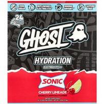 Ghost, „Hydration Electrolytes+“, „Sonic® Cherry Limeade“, 24 užkandžiams skirtos lazdelės po 9 g (0,32 uncijos)