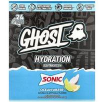 Ghost, „Hydration Electrolytes+“, „Sonic® Ocean Water®“, 24 pakavimo lazdelės po 8,5 g