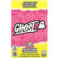 Ghost, Energinio gėrimo mišinys, rūgštaus rausvo limonado skonio, 24 užkandžių lazdelės po 7,5 g (0,26 uncijos)