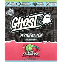 Ghost, „Hydration Electrolytes+“, kivių ir braškių skonio, 24 užkandžiams skirtos lazdelės po 8,5 g