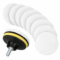 Automobilio poliravimo rinkinys, vilnos padas, M10 adapteris, 7 vnt.