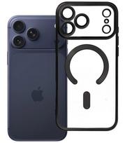 Juodas / skaidrus dėklas Apple iPhone 17 Pro Max / 18 Pro Max telefonui "Electro Mag Cover"