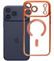 Oranžinis / skaidrus dėklas Apple iPhone 17 Pro Max / 18 Pro Max telefonui "Electro Mag Cover"