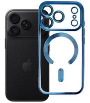 Mėlynas / skaidrus dėklas Apple iPhone 17 Pro Max / 18 Pro Max telefonui "Electro Mag Cover"