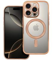 Auksinės spalvos / skaidrus dėklas Apple iPhone 16 Pro telefonui "Electro Mag Cover"