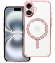Rusvai auksinės spalvos / skaidrus dėklas Apple iPhone 16 telefonui "Electro Mag Cover"