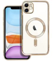Auksinės spalvos / skaidrus dėklas Apple iPhone 11 telefonui "Electro Mag Cover"