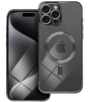 Juodas / skaidrus dėklas Apple iPhone 15 Pro Max telefonui "Electro Mag Cover"