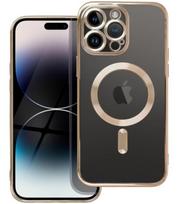 Auksinės spalvos / skaidrus dėklas Apple iPhone 14 Pro Max telefonui "Electro Mag Cover"