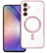 Rausvai auksinės spalvos / skaidrus dėklas Samsung Galaxy A54 telefonui "Electro Mag Cover"