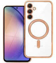 Auksinės spalvos / skaidrus dėklas Samsung Galaxy A54 telefonui "Electro Mag Cover"