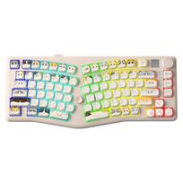 LEOBOG A75 Ergonominė Alice mechaninė klaviatūra, 3 režimai, Hot‑Swap, RGB apšvietimas, Gasket struktūra su rankenėle，Miau Xian