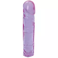 Doc Johnson Crystal Jellies tekstūruotas realistinis dildo, skaidrus, 20 cm