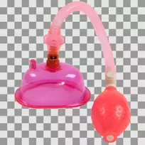 Doc Johnson Intimate Suction Enhancer klitorio pompelė su anatominiu gaubtu, rožinė