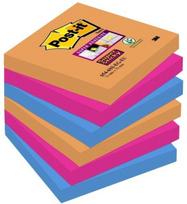 Itin lipnių lapelių kubas Post-It Super sticky Bangkok, 450 lapelių