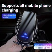Q3 belaidis magnetinis automobilio įkroviklio laikiklis, juodas, suderinamas