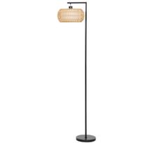 Pastatomas šviestuvas su pintos vytelės gaubtu, 170 cm, juodas