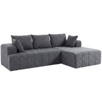 Kampinė sofa-lova su otomanu 256x158x85 cm pilka