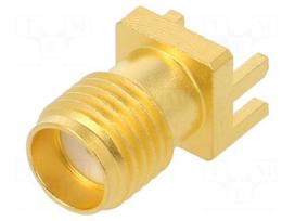 Connector: SMA | socket | coaxial | straight | 50Ω | soldering | PTFE