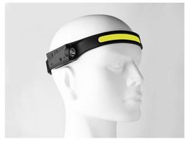 Įkraunamas LED Prožektorius ant galvos su judesio davikliu, black limited edition