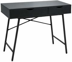 Rašomasis stalas su stalčiais Akord Furniture Factory Rax, 100 cm x 48 cm, 80.5 cm, juoda sp.