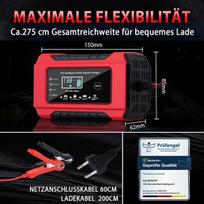 Išmanusis 6a 12v akumuliatoriaus įkroviklis su Lcd, taisymo režimu