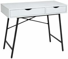 Rašomasis stalas su stalčiais Akord Furniture Factory Rax, 100 cm x 48 cm, 80.5 cm, balta sp.