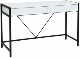 Rašomasis stalas su stalčiais Akord Furniture Factory Loft Pure, 124 cm x 50 cm, 80 cm, balta sp.