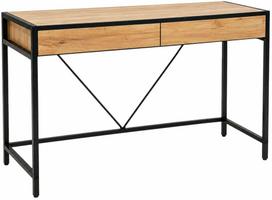Rašomasis stalas su stalčiais Akord Furniture Factory Loft Pure, 124 cm x 50 cm, 80 cm, oak craft sp.