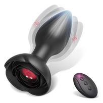 Analinis vibratorius vyrams su rožių dizainu ir 10 vibracijos režimų