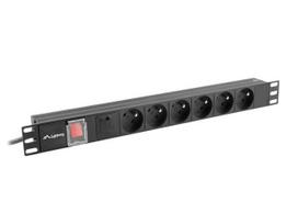 LANBERG power supply cable for a 19" 1U rack PDU, 16A, 6x PL, 2m, black