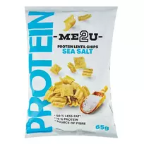 Užkandis ME2U PROTEIN LENTIL CHIPS SEA SALT, 65 g