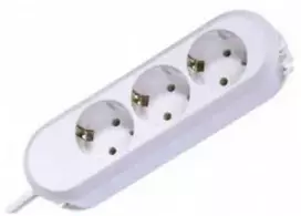 Bachmann lizdų juosta SMART 3 krypčių, balta 1,5 m, be jungiklio