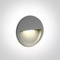 3W LED įleidžiamas sieninis lauko šviestuvas, pilkas, 3000K, 68068/G/W