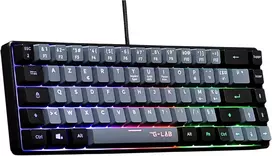 THE G-LAB pusiau mechaninė 60 % žaidimų klaviatūra, USB, AZERTY, KEYZ-HYDROGEN-GRB/FR