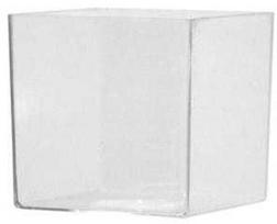 Multi Kubas 55x55x55 mm vidutinis PS permatomas, 100 vnt./kartoninėje dėžėje