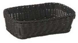 Multi Duonos krepšelis 26,5x19x7 cm stačiakampis, itin tvirtas pintas PP juodas, 48 vnt./dėžėje