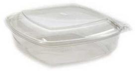 Multi Plastikinis dėklas SquarePac 750 ml 179x174x50 mm su atlenkiamu dangteliu APET skaidrus, 4 pakeliai x 75 vnt./kartoninė dėžė
