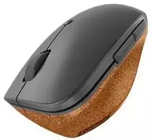 Pelė Lenovo Go Wireless Vertical, dešinei rankai, Optinė, RF belaidė + USB Type-A, 2400 DPI, Pilkas, Wood