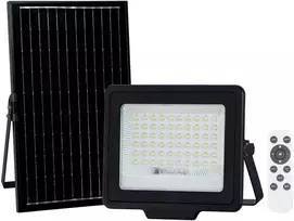 Pakabinamas šviestuvas 200W LED prožektorius su saulės baterija NORLA, juodas, 4000K