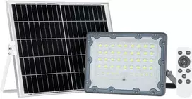 Pakabinamas šviestuvas 100W LED prožektorius su saulės baterija TIARA, pilkas, 4000K