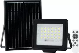 Pakabinamas šviestuvas 50W LED prožektorius su saulės baterija NORLA, juodas, 4000K