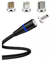 Magnetinis greitojo įkrovimo USB duomenų kabelis 3in1