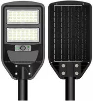 8W LED gatvės šviestuvas su saulės baterija, juodas, 6000K