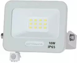 10W LED prožektorius su judesio davikliu, baltas, 4000K
