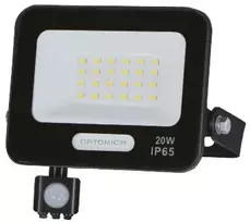 20W LED prožektorius su judesio davikliu, juodas, 3000K