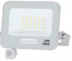 20W LED prožektorius su judesio davikliu, baltas, 4000K