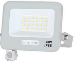 20W LED prožektorius su judesio davikliu, baltas, 3000K